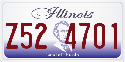 IL license plate Z524701