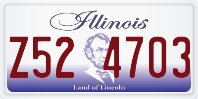 IL license plate Z524703