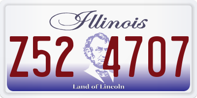 IL license plate Z524707