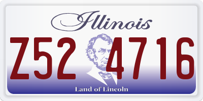 IL license plate Z524716