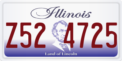 IL license plate Z524725