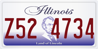IL license plate Z524734