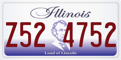 IL license plate Z524752