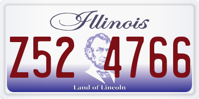 IL license plate Z524766