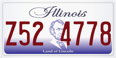 IL license plate Z524778