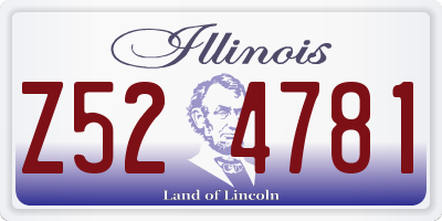 IL license plate Z524781