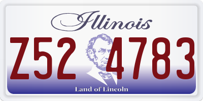 IL license plate Z524783