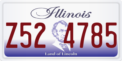 IL license plate Z524785