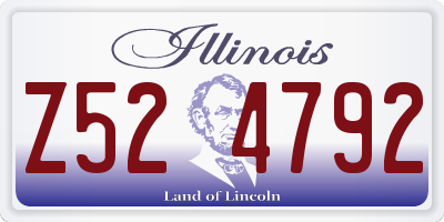 IL license plate Z524792