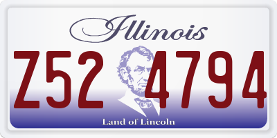 IL license plate Z524794