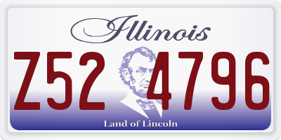 IL license plate Z524796