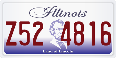 IL license plate Z524816