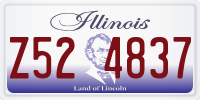 IL license plate Z524837