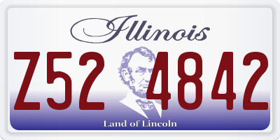 IL license plate Z524842
