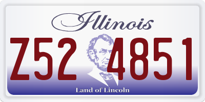 IL license plate Z524851