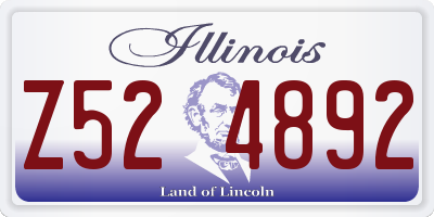 IL license plate Z524892