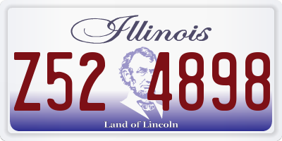 IL license plate Z524898