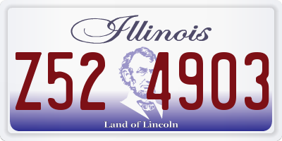 IL license plate Z524903