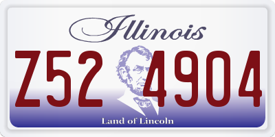 IL license plate Z524904
