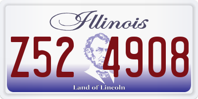 IL license plate Z524908