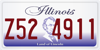IL license plate Z524911
