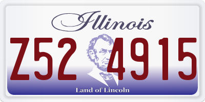 IL license plate Z524915