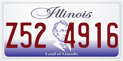 IL license plate Z524916
