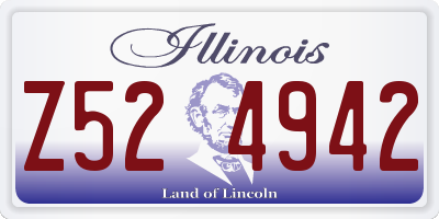 IL license plate Z524942