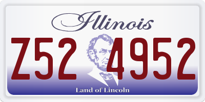 IL license plate Z524952