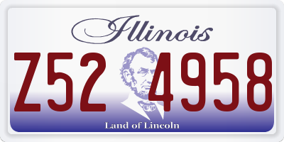 IL license plate Z524958