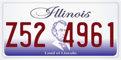 IL license plate Z524961