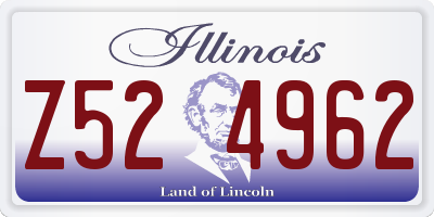 IL license plate Z524962
