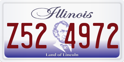 IL license plate Z524972
