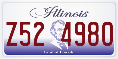 IL license plate Z524980