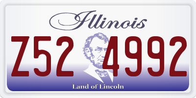 IL license plate Z524992