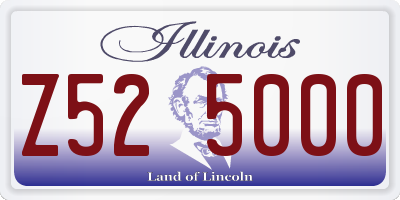IL license plate Z525000