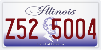 IL license plate Z525004
