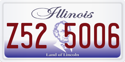 IL license plate Z525006