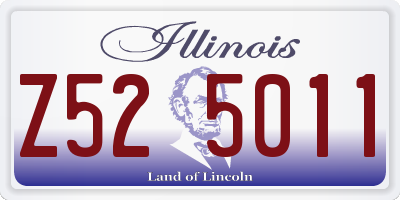 IL license plate Z525011