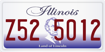 IL license plate Z525012