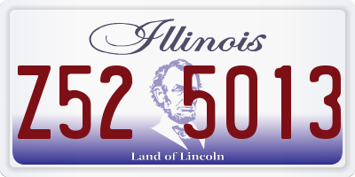 IL license plate Z525013