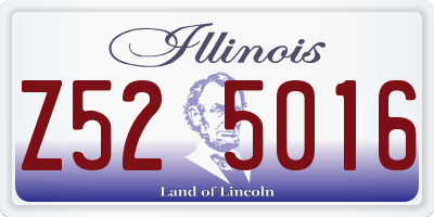 IL license plate Z525016