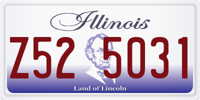 IL license plate Z525031