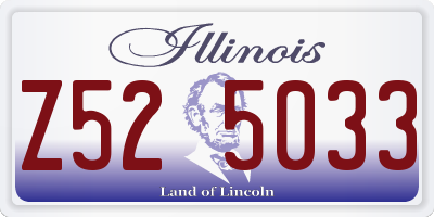 IL license plate Z525033