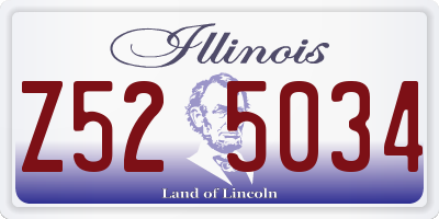 IL license plate Z525034