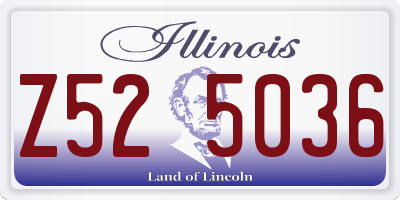 IL license plate Z525036