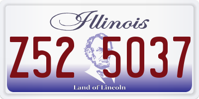 IL license plate Z525037