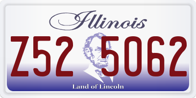 IL license plate Z525062