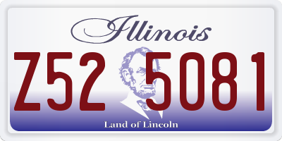 IL license plate Z525081