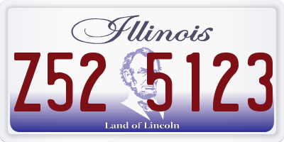 IL license plate Z525123